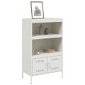 vidaXL Vysoká skrinka biela 68x39x113 cm oceľ