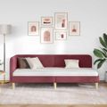 vidaXL Rohový rám postele Víno červené 80 x 200 cm látka