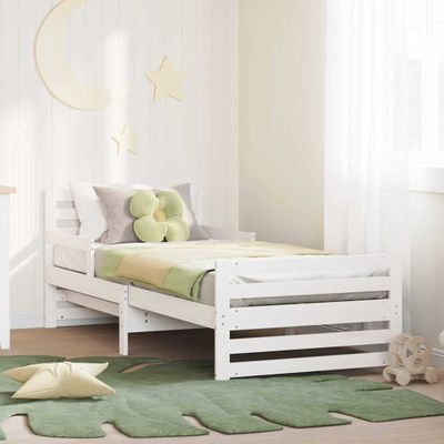 vidaXL Rám postele s čelnou doskou Biela 80 x 200 cm Kompozitné drevo