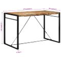 vidaXL Barový stôl 175x90x110 cm masívne surové mangovníkové drevo