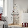 vidaXL Kovový vianočný dekoratívny stromček čierny 150 cm