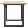 vidaXL Konferenčný stolík v tvare O 90x40x45 cm borovica a oceľ