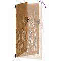vidaXL Záhradná brána 100x200 cm, oceľ Corten, dizajn s trávou