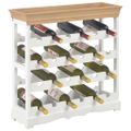 vidaXL Skrinka na víno, biela 70x22,5x70,5 cm, MDF