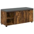 vidaXL Predsieňová lavica s vankúšom Údený Dub 100 x 38 x 46 cm