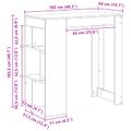 vidaXL Barový stôl 102 x 50 x 103,5 cm Kompozitné drevo Čierny dub
