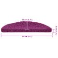 vidaXL Schodové rohože 20 ks 56x17x3 cm fialové polkruhové