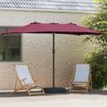 vidaXL Záhradný slnečník Bordeaux červená 385 x 209 x 244 cm Polyester