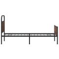 vidaXL Posteľný rám bez matraca 90x200 cm hnedý dub kompozitné drevo