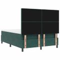 vidaXL Posteľ s pružinovým rámom Tmavozelená 140 x 190 cm Zamat