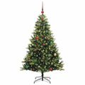 vidaXL Umelý vianočný stromček s kĺbmi 150 LED Zelená 150 cm PVC a PE