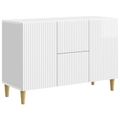 vidaXL Servírovacia skriňa Biela s vysokým leskom 89 x 34,5 x 60 cm