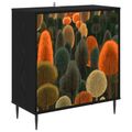 vidaXL Servírovacia skriňa ZAANDAM Čierny dub 69 x 33 x 76 cm