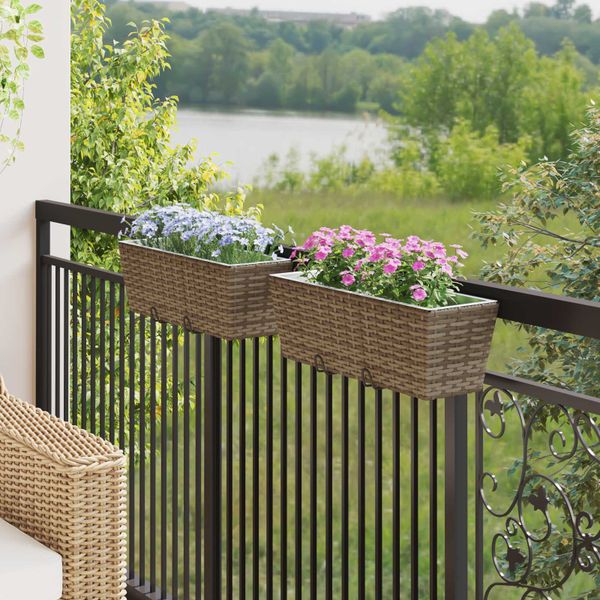 vidaXL Zábradlie 2 pcs 50 x 17 x 17 cm Kov