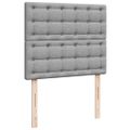 vidaXL Osmanský rám postele s matracom svetlosivá 120x200 cm látka
