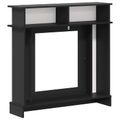 vidaXL Rám krbu Čierna 102 x 26 x 100 cm Kompozitné drevo