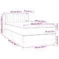 vidaXL Posteľný rám boxsping s matracom tmavomodrý 100x200 cm zamat