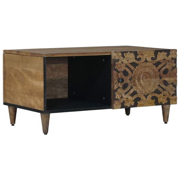 vidaXL Konferenčný stolík Hnedá 80 x 50 x 40 cm Masívne mango drevo