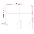 vidaXL Čelo postele s LED tmavomodré 144x5x118/128 cm zamat
