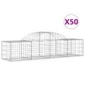 vidaXL Oblúkové gabionové koše 50 ks 200x50x40/60cm pozinkované železo