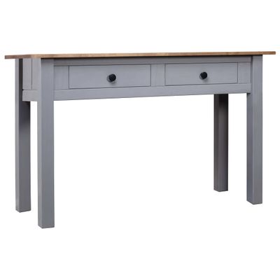 vidaXL Konzolový stôl, sivý 110x40x72cm, borovicový masív Panama Range