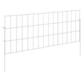 vidaXL Záhradný plot s kolíkmi 48 ks 75 x 30 cm Pozinkovaná oceľ