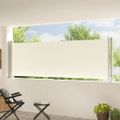 vidaXL Zaťahovacia bočná markíza na terasu 117x614 cm krémová