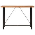 vidaXL Barový stôl 150x70x107 cm masívna akácia a železo