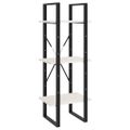 vidaXL Knižnica s 5 policami biela 40x30x175 cm borovicové drevo