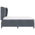 vidaXL Posteľ s pružinovým rámom Tmavo šedá 200 x 180 cm Zamat