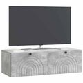 vidaXL Nástenná TV skrinka Nástenný Betónovo sivá 99 x 41 x 30 cm