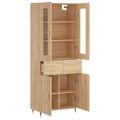 vidaXL Vysoká skrinka dub sonoma 69,5x34x180 cm spracované drevo