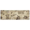 vidaXL Kuchynský koberec umývateľný Coffee hnedý 60x180 cm zamat