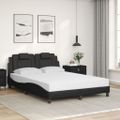 vidaXL Posteľ Viana s matracom čierna 120x200 cm umelá koža