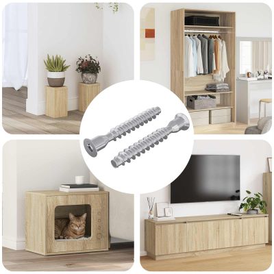 vidaXL Potvrdené skrutky 2 pcs Strieborná Ø7 x 50 mm Kov