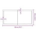 vidaXL Stolová doska tmavohnedá 120x60x(2-4) cm ošetrený dubový masív