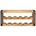vidaXL Regál na víno Hnedá 100 x 45 x 33 cm Masívne hrubé mango drevo