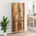 vidaXL Highboard 2 ks Staré drevo 69,5 x 34 x 180 cm Kompozitné drevo