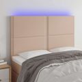 VidaXL Čelo postele kapučínové 144x5x118/128 cm umelá koža