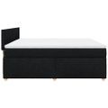 vidaXL Posteľný rám boxspring s matracom čierny 180x200 cm látka