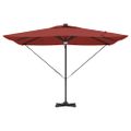 vidaXL Roma Parasol Červená 286 x 284 x 270 cm Hliník a polyester
