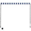 vidaXL Zaťahovacia markíza s LED 250x150 cm modro-biela