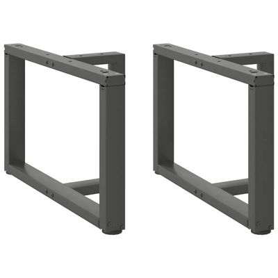 vidaXL Nohy konferenčného stolíka v tvare T, 2 ks, antracitové, 60x25x(42-43) cm, oceľ