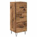 vidaXL Servírovacia skriňa Staré drevo 34 x 34.5 x 90 cm