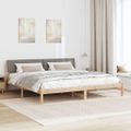 vidaXL Rám postele Hnedá a taupe 200 x 200 cm Borovicový masív