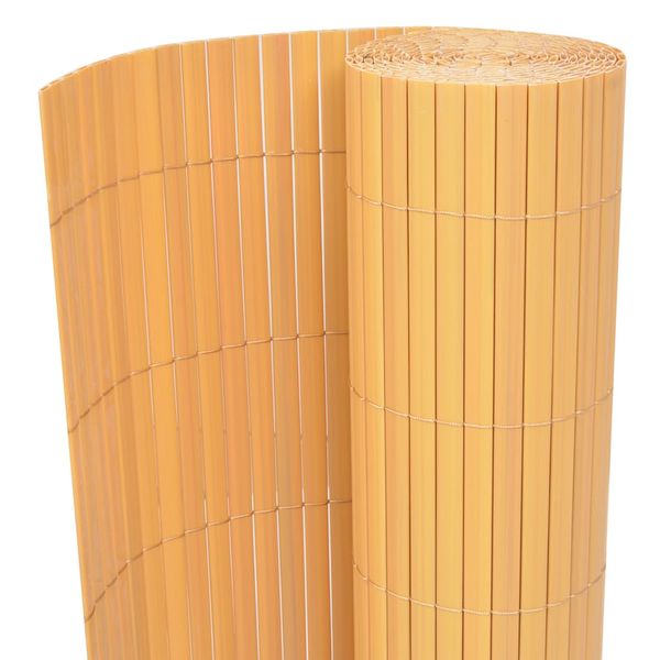 vidaXL Obojstranný záhradný plot, PVC 90x500 cm, žltý