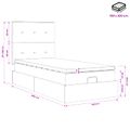 vidaXL Polohovací postel s matrací Čierna 100 x 200 cm Zamat