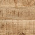 vidaXL Konzolový stolík 90x30x75 cm surové mangovníkové drevo a železo