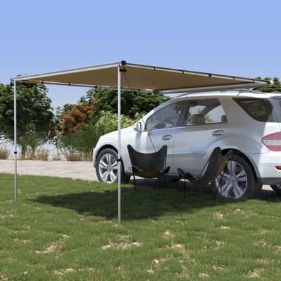vidaXL Markíza pre obytné automobily a karavany 2,4x3x2,15 m béžová