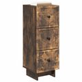 vidaXL Zásuvkový kabinet Dymový dub 33 x 34,5 x 90 cm Kompozitné drevo